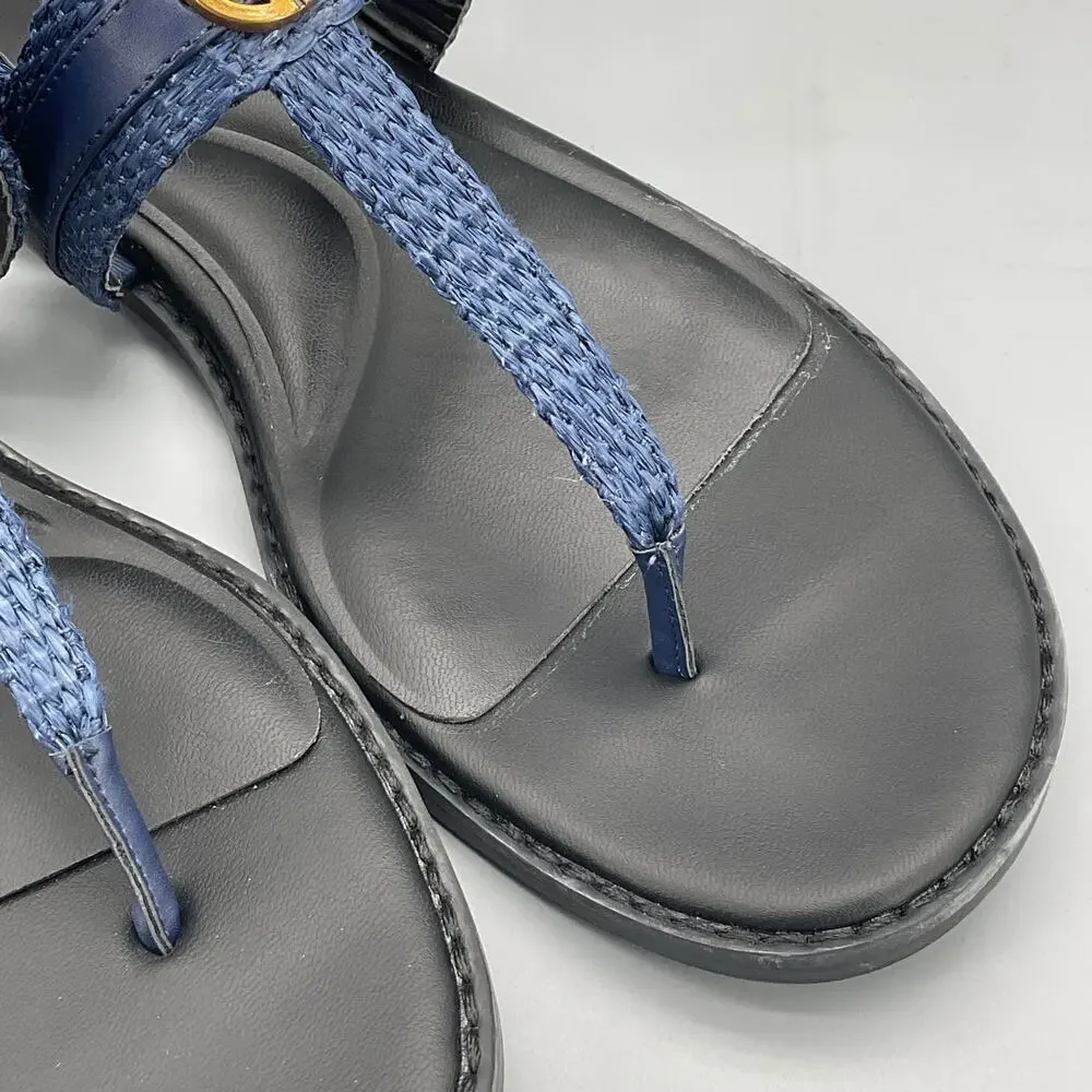 NEW Giani Bernini Women’s Nayelli Thong Flat Sandals Navy Size 8.5M